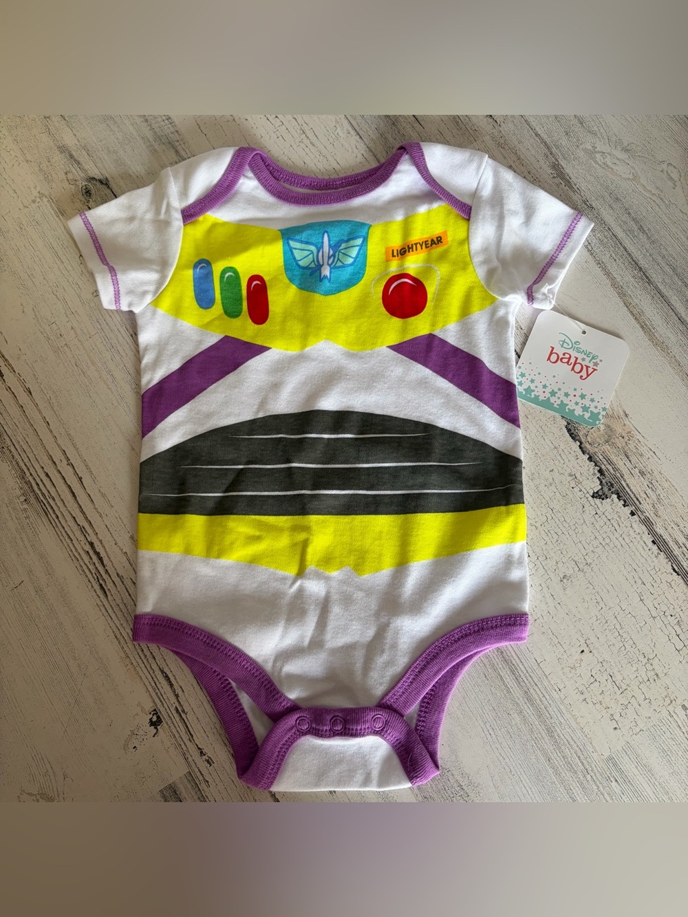 Disney Baby Toy Story Buzz Lightyear Onesie Size 12 Months NEW